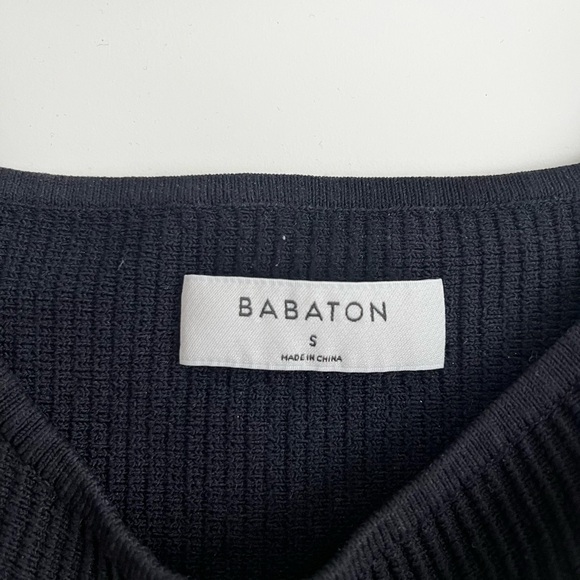 Babaton Black Ribbed Top - Picture 3 of 3